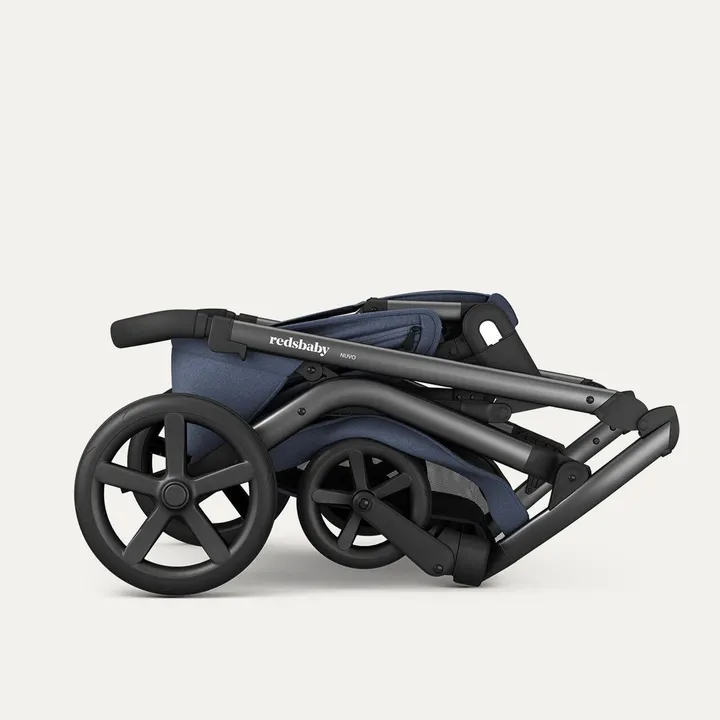 Дитячий візочок для двійні NUVO Pram Blue Slate — Photo 15