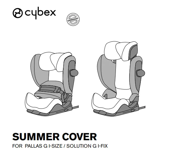 Літній чохол для автокрісла Cybex Pallas G / Solution G White — Photo 4