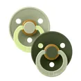 Пустушка Studio Colour 2 PACK Fusion Latex Round (кругла) – Sage Hunter Green mix (2 в упаковці) 6-18 міс. — Photo 1