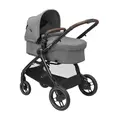Коляска MAXI-COSI ZELIA S TRIO Grey (Black Frame/Brown Leather + CabrioFix S i-Size + сумка) — Photo 2