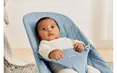 Шезлонг для немовлят BabyBjorn Bouncer BLISS Woven Petal Quilt Blue — Photo 1