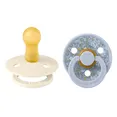 Пустушка BIBS x Liberty Colour Latex Round (кругла) – Eloise Dusty Blue / Ivory Mix (2 в упаковці) 0-6 міс.