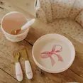 Набір для годування Elodie Details Silicone Plate Set Rosy Bow — Photo 5