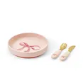 Набір для годування Elodie Details Silicone Plate Set Rosy Bow
