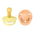 Соска пустушка BIBS De Lux Latex Round (кругла) – Sunshine/Peach Sunset (2 в упаковці) 6-18 міс.