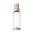 Скляна дитяча пляшечка BIBS Glass Baby Bottle Round Latex 1 pack 240 мл Medium Flow (середній потік) Sage — Photo 1
