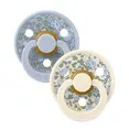 Пустушка BIBS x Liberty Colour Latex Round (кругла) – Eloise Dusty Blue / Ivory Mix (2 в упаковці) 0-6 міс. — Photo 1