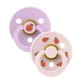 Пустушка Studio Colour 2 PACK Latex Round (кругла) Ladybug – Violet Sky Mix (2 в упаковці) 6-18 міс.