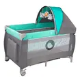Ліжечко-манеж Lionelo SVEN PLUS TURQUOISE / GREY — Photo 2