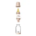 Скляна дитяча пляшечка BIBS Glass Baby Bottle Round Latex 1 pack 120 мл Slow Flow Sage — Photo 2