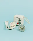 Подарунковий набір пустушки та тримач для соски Bibs x Moomins Colour Pacifier &amp; Loop Clip Gift Set Latex – Ivory/Sage — Photo 4