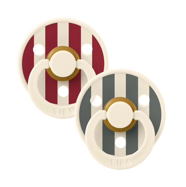 Пустушка Studio Colour Latex Round (кругла) Block – Ruby Pine Mix (2 в упаковці) 6-18 міс. — Photo 2