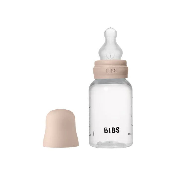 Дитяча пляшечка BIBS Baby Bottle Round Silicone 150 мл Slow Flow (повільний поток) Blush — Photo 4