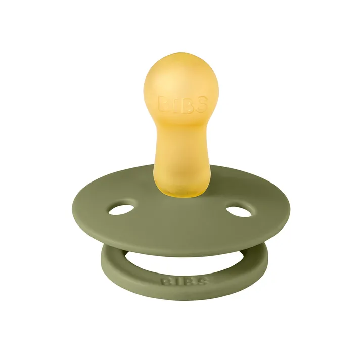 Соска пустушка BIBS Colour Latex Round (кругла) – Olive 0-6 міс. — Photo 5