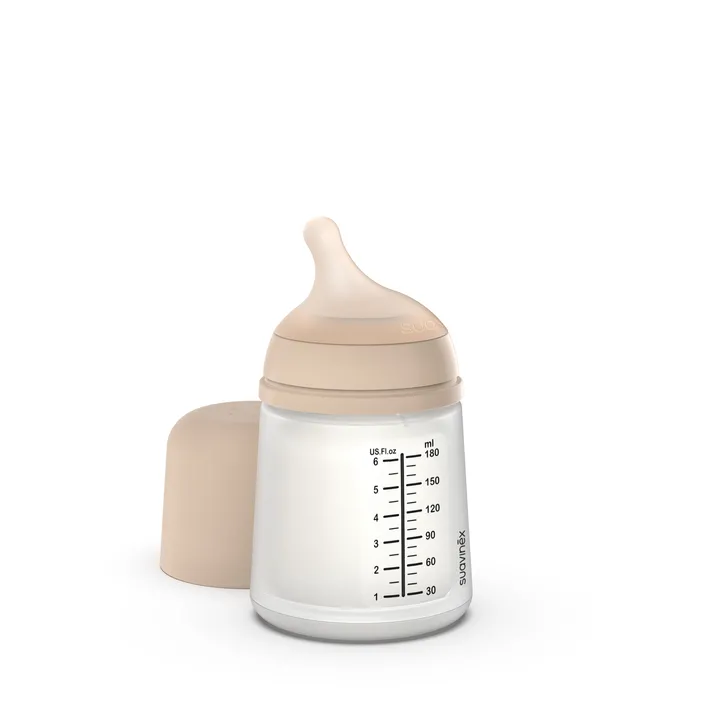 Набір антиколіковий, "ZERO.ZERO"/бежевий, 180 мл, соска адаптивний потік — Photo 3