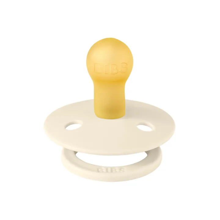 Пустушка Studio Colour Latex Round (кругла) Block – Ivory / Ruby 0-6 міс. — Photo 4