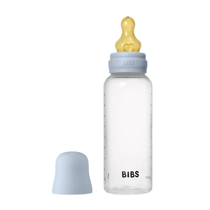 Дитяча пляшечка BIBS Baby Bottle Round Latex 270 мл Medium Flow (середній поток) Ivory — Photo 6