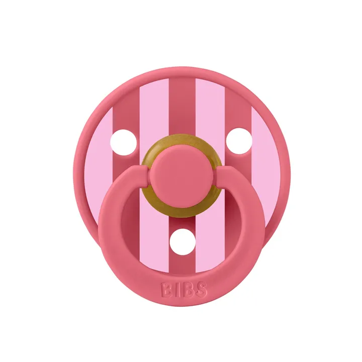 Пустушка Studio Colour Latex Round (кругла) Block – Coral / Baby Pink 0-6 міс. — Photo 6