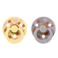 Пустушка BIBS x Liberty Colour Latex Round (кругла) Strawberries and Cream – Pale Butter Mix (2 в упаковці) 0-6 міс.