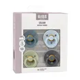 Соски пустушки BIBS Colour Latex Round (круглі) 4 PACK – Petrol/Sage/Baby Blue/Iron 6-18 міс. — Photo 1