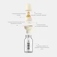 Дитяча пляшечка BIBS Baby Bottle Round Silicone 150 мл Slow Flow (повільний поток) Ivory — Photo 2