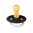 Соска пустушка BIBS Colour Latex Round (кругла) – Black GLOW (світиться в темряві) 0-6 міс.